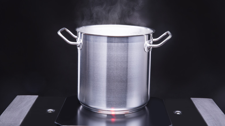 A large pot on stove