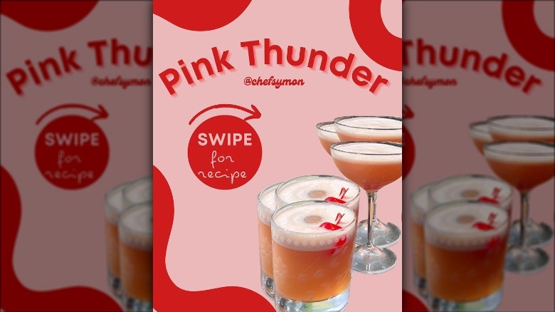 Michal Symon's Pink Thunder cocktail 