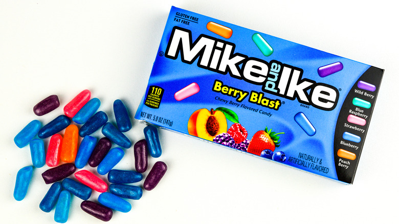 A box of Berry Blast Mike and Ike's.