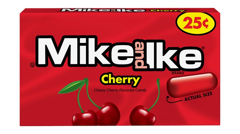 Cherry flavored Mike and Ikes.
