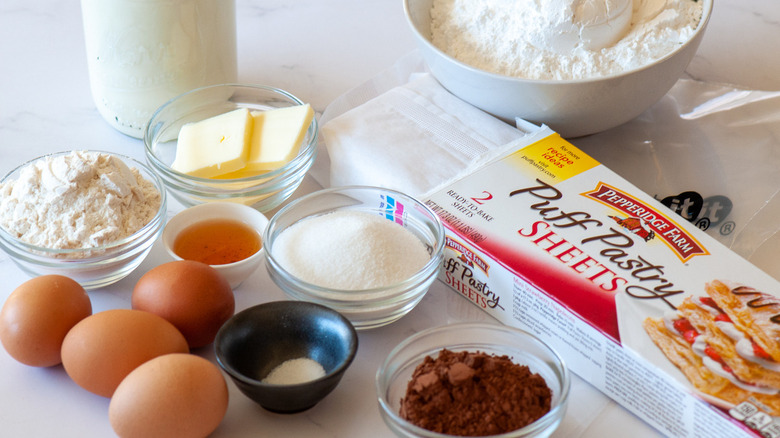 ingredients for mille feuilles