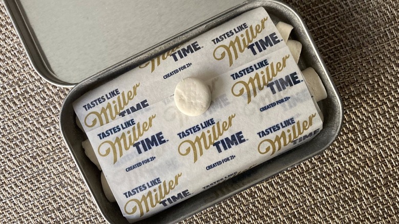 open tin of Beer Mints