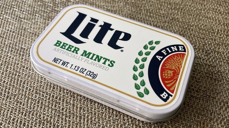 Miller Lite Beer Mints tin