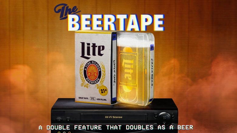 Lite Beer cassettes on VCR