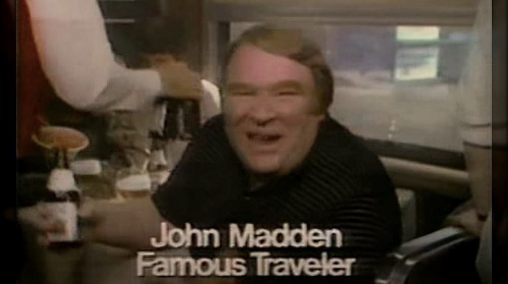 John Madden train Miller Super Bowl commercial