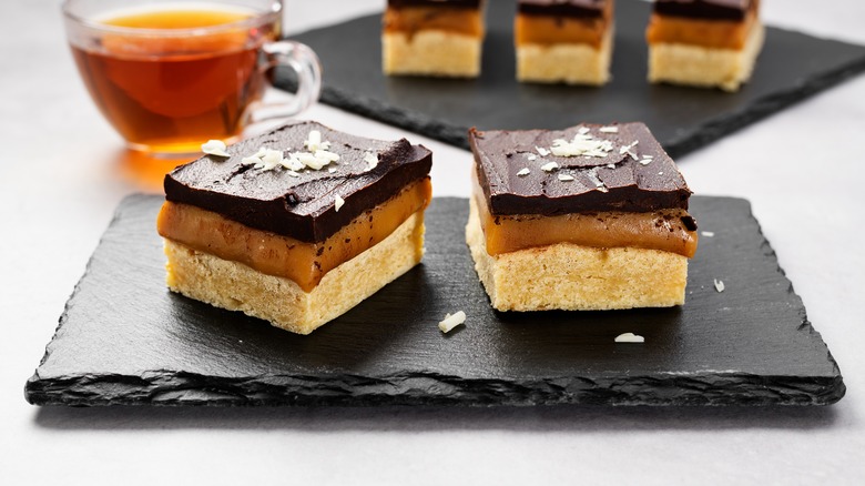 Millionaire's Shortbread with tea