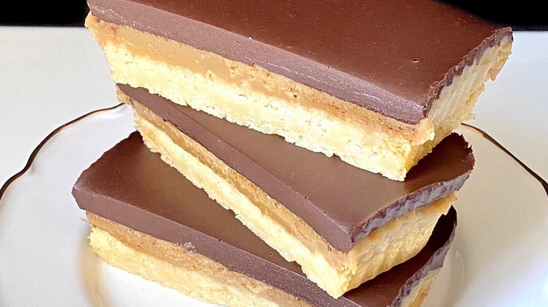 Millionaire's Shortbread on plate