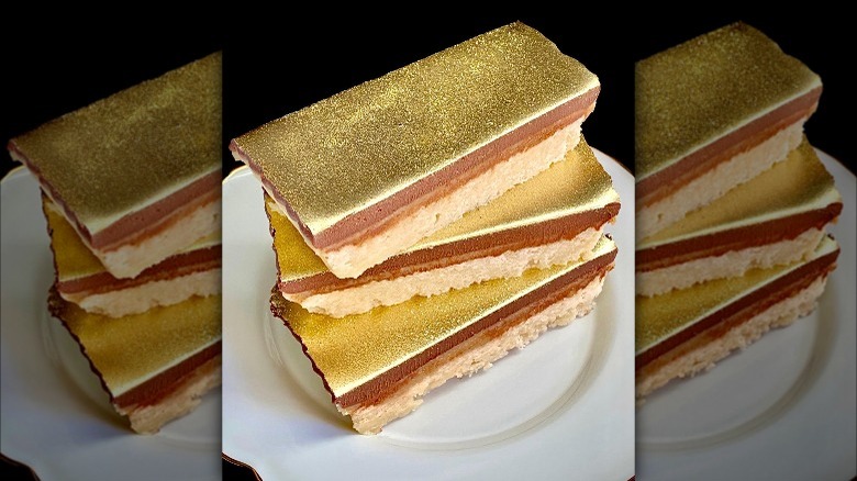 Billionaire's Shortbread with gold dust