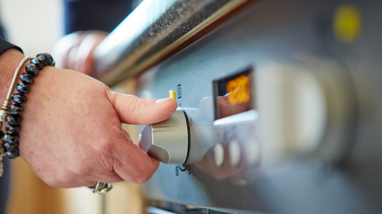 preheating the oven