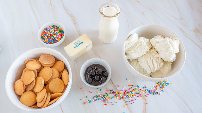 Mini Ice cream cupcakes ingredients