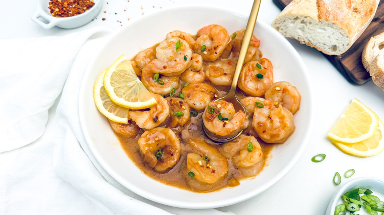 miso butter shrimp in bowl