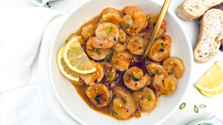 miso butter shrimp in bowl