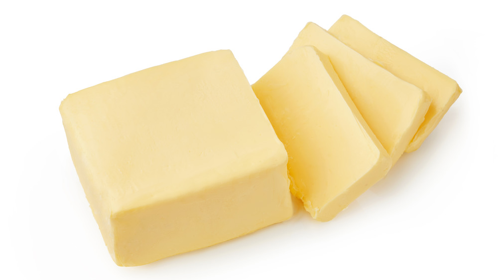Butter cut into slices