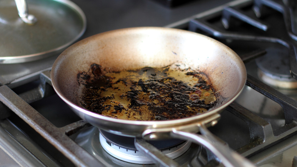 burnt butter in pan