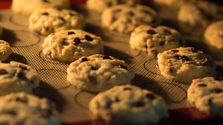 Cookies baking in the oven