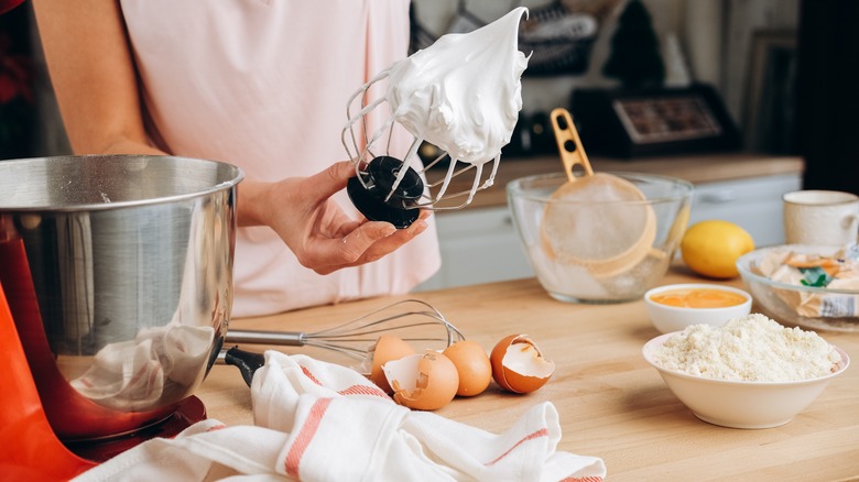 making batter for macarons