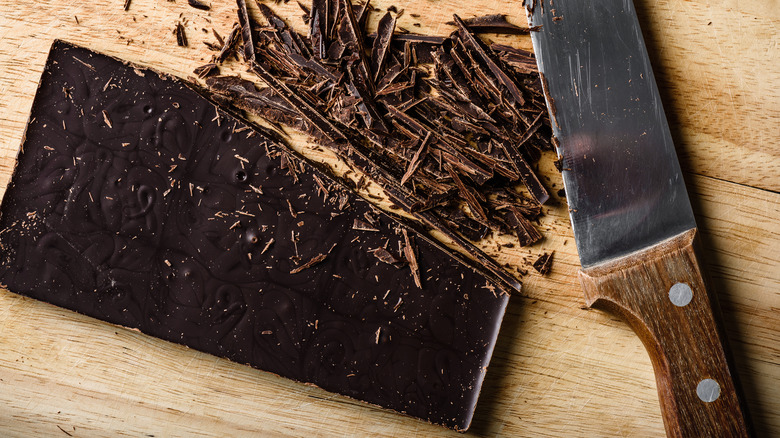 chopped chocolate bar