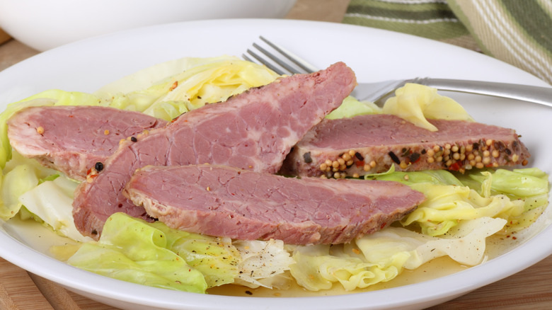 corned beef and cabbage meal