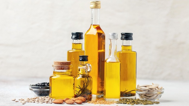 bottles of cooking oil