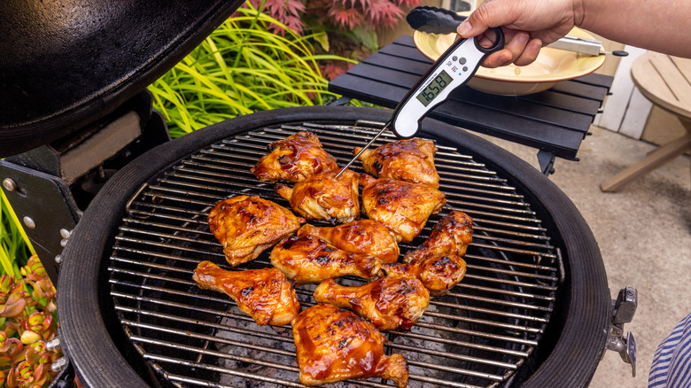 bbq chicken wings meat thermometer