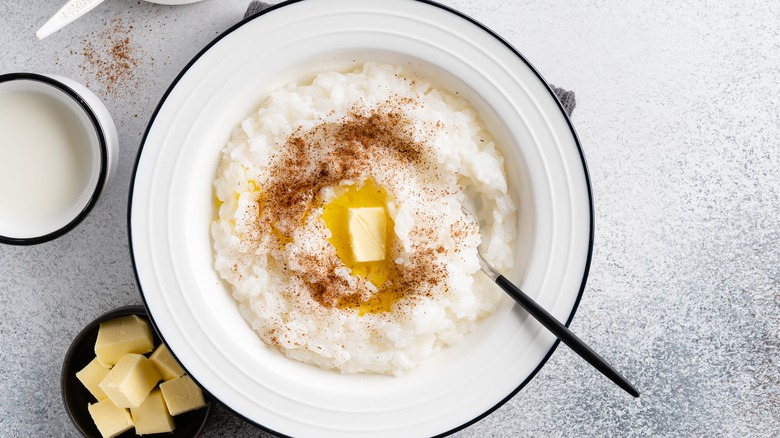 rice pudding with butter