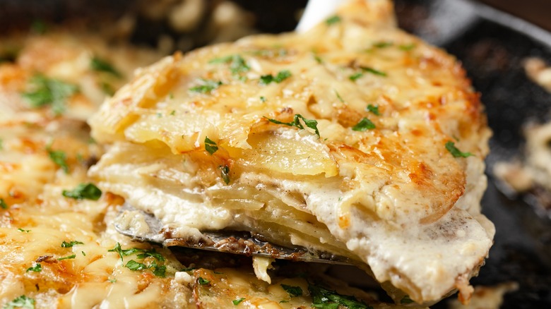 scalloped potatoes in layers