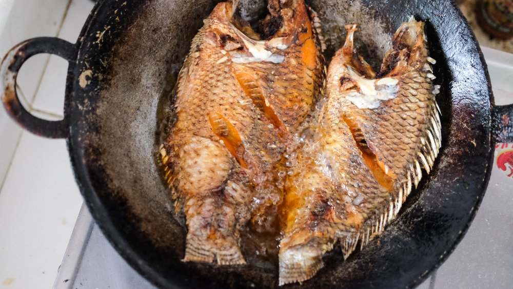 Pan-cooking tilapia