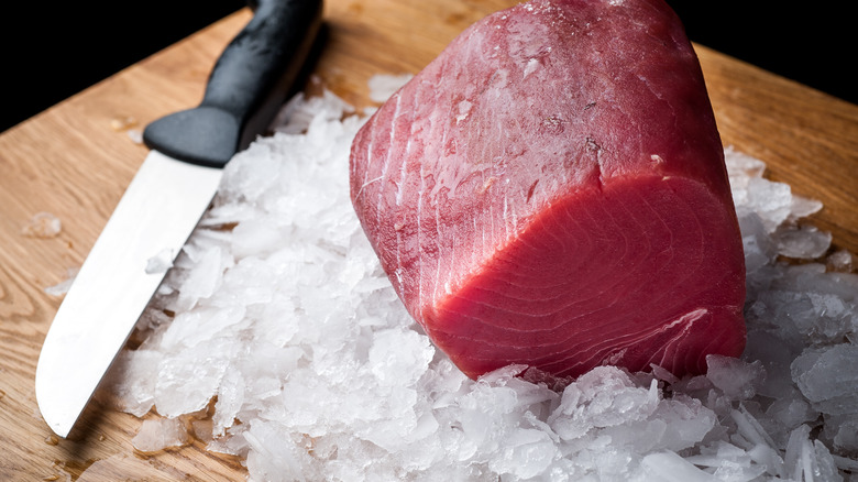 uncut tuna steaks