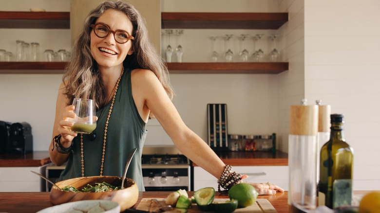 woman preparing meal