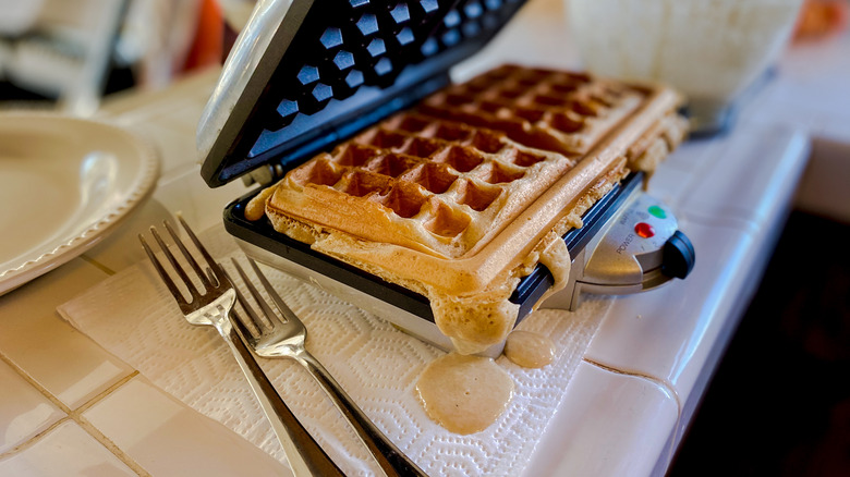 Batter leaking from waffle maker