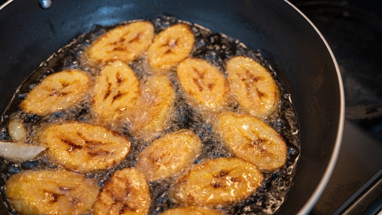 plantain frying