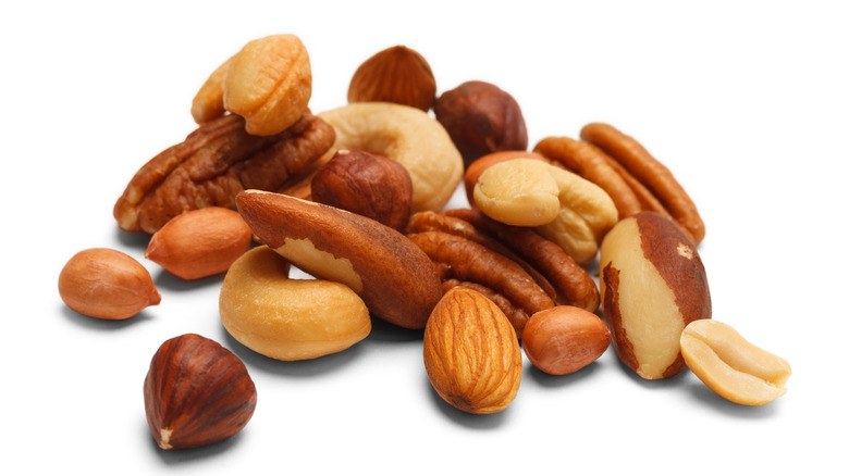 Close-up of an assortment of mixed nuts