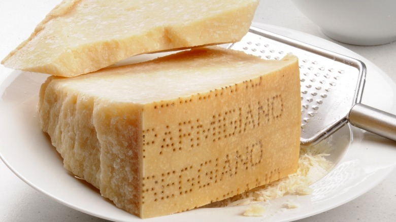 wedge of Parmigiano Reggiano