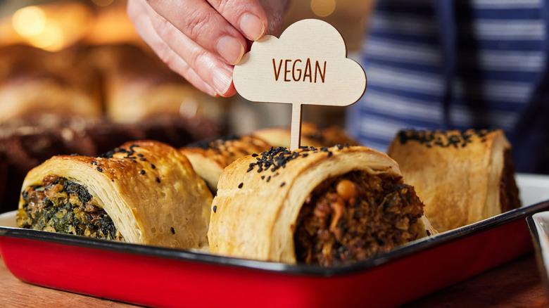 Pastries with "vegan" label