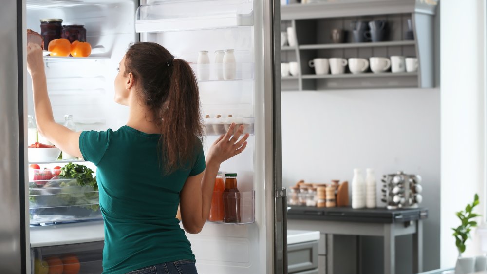 Putting steak in refrigerator