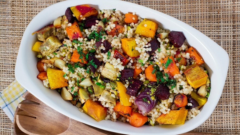 pearl couscous with roasted veggies