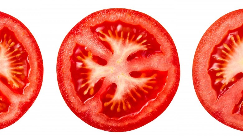 Tomatoes with seeds