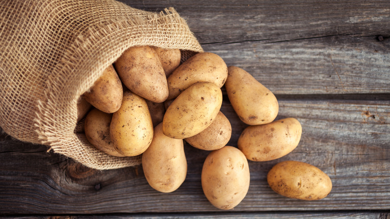 bag of potatoes on table