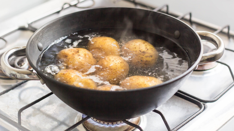 potatoes boiling in water 