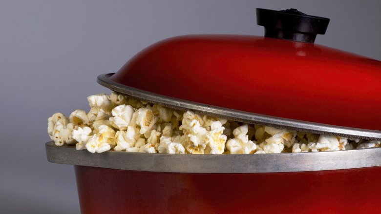 popcorn in a pot