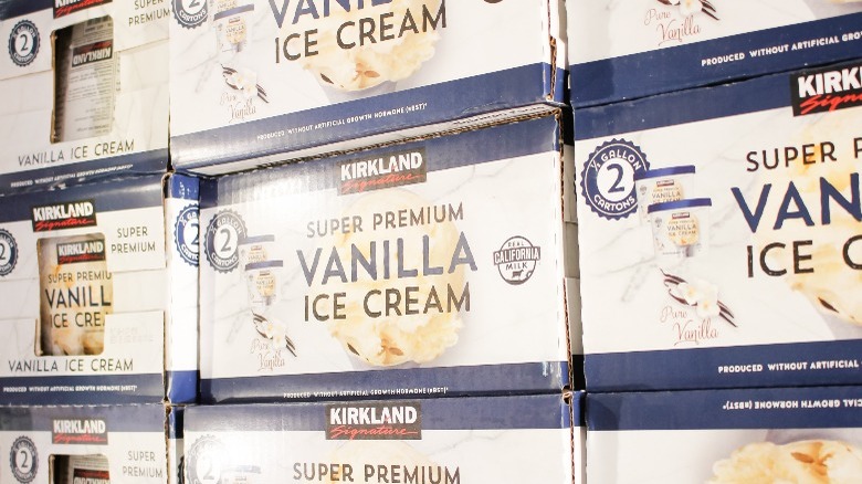 vanilla ice cream in boxes