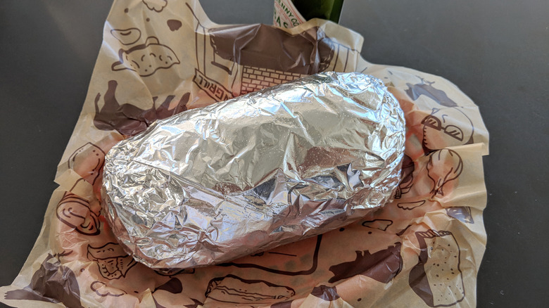 Wrapped Chipotle burrito