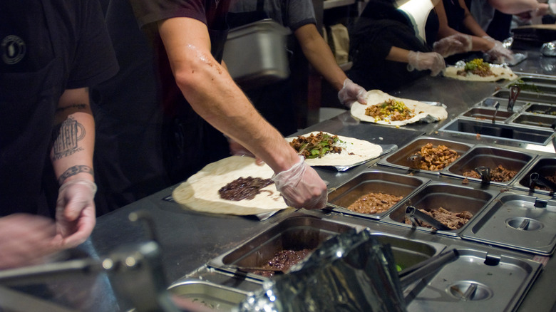 Chipotle counter