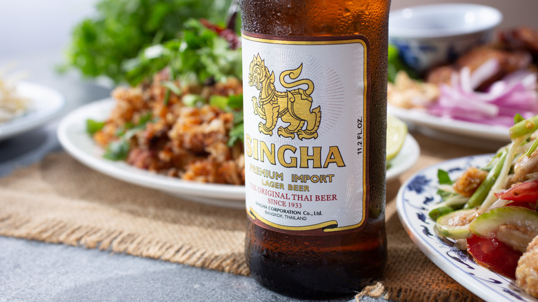 Singha Thai beer