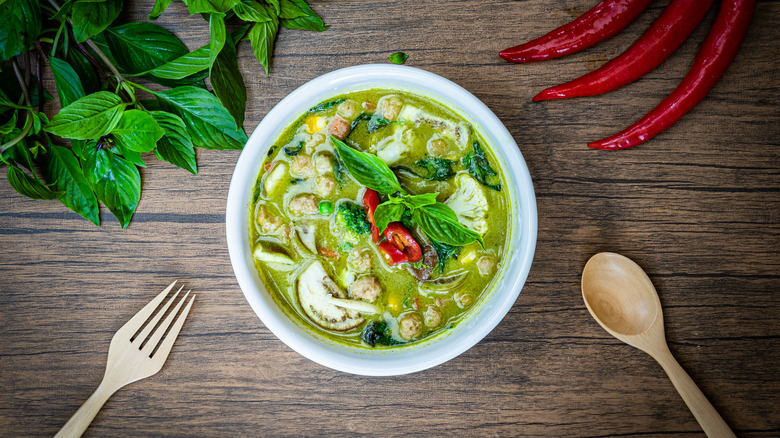 Vegetarian Thai green curry