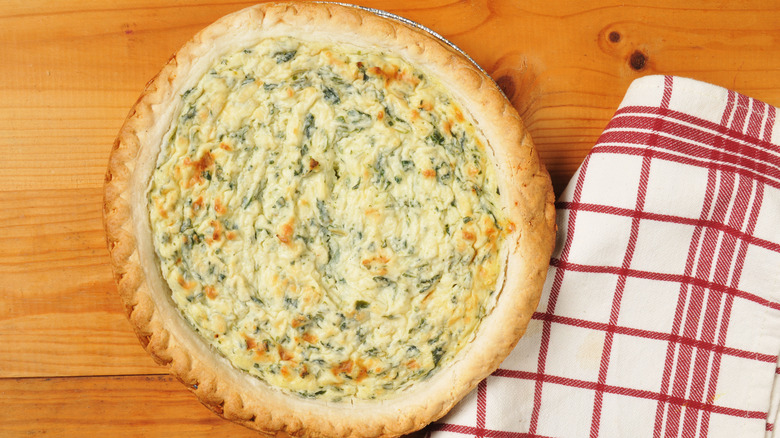 Quiche on the counter