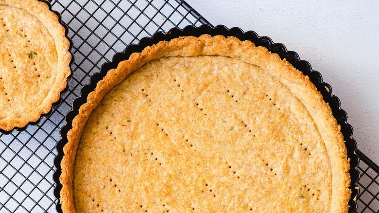 Blind baked pie crust