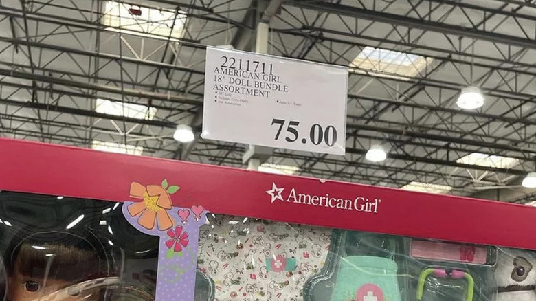 Costco price tag with .00