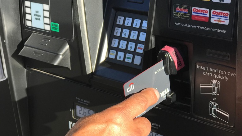 Citi credit card at gas pump