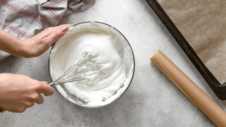 Whisking cream